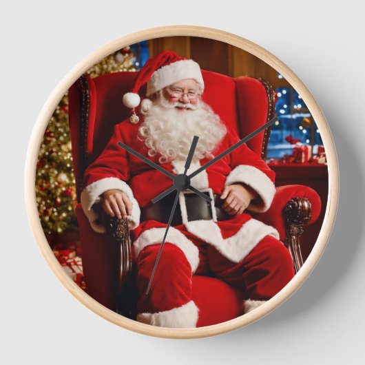 Merry Christmas Santa Claus Clock (Voorkant)