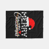 Merry Christmas Santa Claus Funny Family Fleece Deken (Voorkant (Horizontaal))