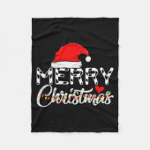 Merry Christmas Santa Claus Funny Family  Fleece Deken (Voorkant)