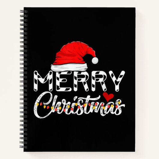 Merry Christmas Santa Claus Funny Family Notitieboek (Voorkant)