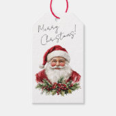 Merry Christmas Santa Claus Holiday XMas  Cadeaulabel (Voorkant)