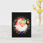 Merry Christmas Santa Claus Nk Afro African Americ Kaart (Gele Bloem)