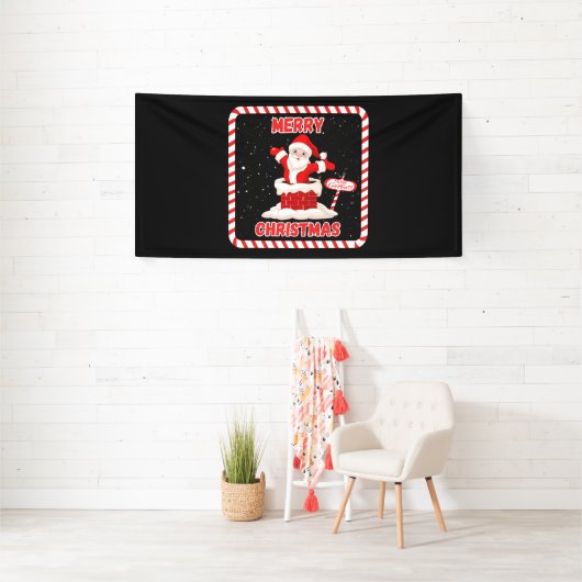 Merry Christmas Santa Collectie 4x8 Vinyl Banner (Insitu)