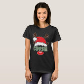 Merry Christmas Santa Cousin Antlers T-shirt (Voorkant volledig)