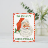  Merry Christmas Santa Custom Familie Foto Briefkaart (Staand voorkant)