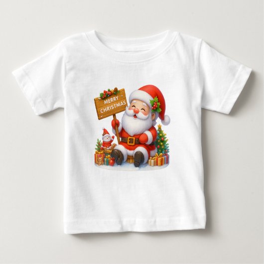 Merry Christmas Santa Funny T-Shirt. (Voorkant)