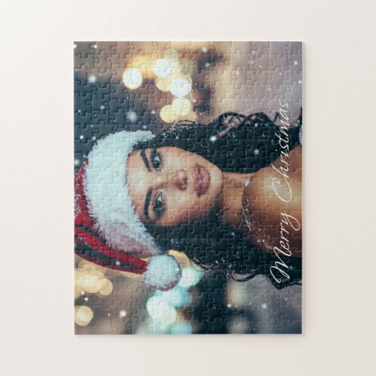 Merry Christmas - Santa Girl -  Legpuzzel (Verticaal)