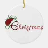 ***MERRY CHRISTMAS SANTA HAT** CHRISTMAS ORNAMENT (Voorkant)
