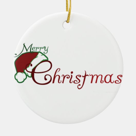 ***MERRY CHRISTMAS SANTA HAT** CHRISTMAS ORNAMENT (Voorkant)