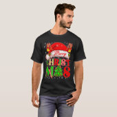 Merry Christmas Santa Hat Family Matching Pajamas  T-shirt (Voorkant volledig)