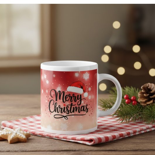 Merry Christmas Santa Hat Mug Grote Koffiekop