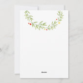 Merry Christmas Santa Hat Wreath Feestdagenkaart (Achterkant)