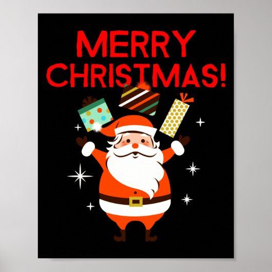 Merry Christmas Santa Holiday  Poster (Voorkant)
