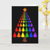 Merry Christmas Santa Human Lgbt Gay Pride Flag Xm Kaart (Gele Bloem)
