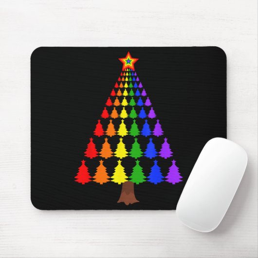 Merry Christmas Santa Human Lgbt Gay Pride Flag Xm Muismat (Met muis)