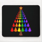 Merry Christmas Santa Human Lgbt Gay Pride Flag Xm Muismat (Voorkant)