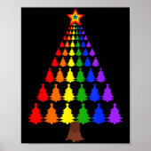 Merry Christmas Santa Human Lgbt Gay Pride Flag Xm Poster (Voorkant)