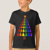 Merry Christmas Santa Human Lgbt Gay Pride Flag Xm T-shirt (Voorkant)