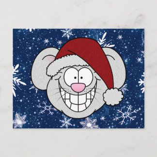 Merry Christmas Santa Mouse Screwball Graphics Briefkaart