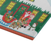 Merry Christmas Santa Ms. Claus Reindeer Snijplank (Hoek)