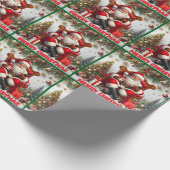 Merry Christmas Santa ontwerp Cadeaupapier (Hoek)