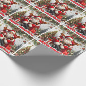 Merry Christmas Santa ontwerp Cadeaupapier (Hoek)