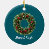 Merry Christmas Santa Paws Dog Ornament (Achterkant)