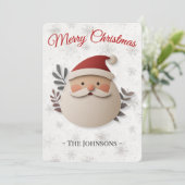 Merry Christmas Santa – Personalized Family  Kaart (Staand voorkant)