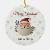 Merry Christmas Santa – Personalized Family  Keramisch Ornament (Voorkant)
