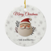 Merry Christmas Santa – Personalized Family  Keramisch Ornament (Achterkant)