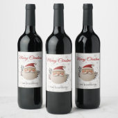 Merry Christmas Santa – Personalized Holiday Wijn Etiket (Flessen)