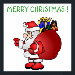 "MERRY CHRISTMAS" SANTA POSTER<br><div class="desc">"MERRY CHRISTMAS" SANTA CLAUS,  VERVOERSACK VAN SPEELGOED VOOR KINDEREN</div>