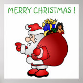 "MERRY CHRISTMAS" SANTA POSTER (Voorkant)