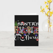 Merry Christmas Santa S Favorite Er Nurse Xmas Lig Kaart (Gele Bloem)