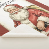 Merry Christmas Santa Sherpa Blanket Deken (3/4)