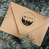Merry Christmas Santa Sleigh Custom Retour Adres Zelfinktende Stempel