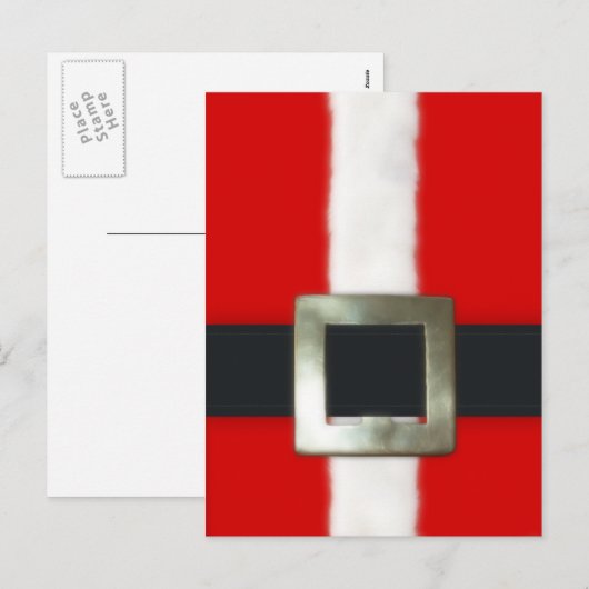 Merry Christmas Santa Suit Briefkaart (Voorkant / Achterkant)