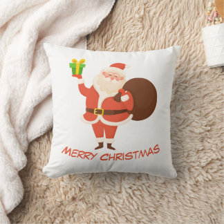 Merry Christmas Santa Throw Pillow Kussen