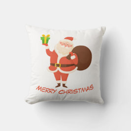 Merry Christmas Santa Throw Pillow Kussen