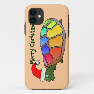 "MERRY CHRISTMAS" SANTA TURTLE iPhone 11 HOESJE