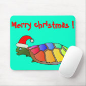 "MERRY CHRISTMAS" SANTA TURTLE MUISMAT (Met muis)