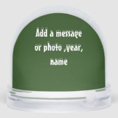 Merry Christmas Santa voeg bericht toe naam jaar f Sneeuwbol (Achterkant)