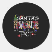 Merry Christmas Santa's Favorite Pct Patient Care Ronde Sticker (Voorkant)