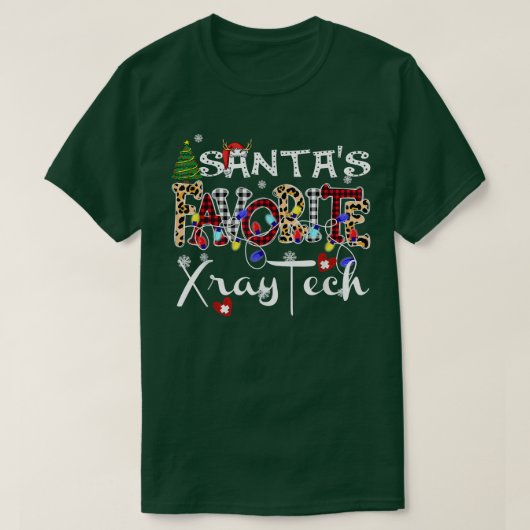 Merry Christmas Santas Favorite Xray Tech Xmas Lig T-shirt (Design voorkant)