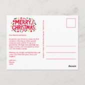 MERRY CHRISTMAS Schattige Doodle Whimsical CUSTOM Briefkaart (Achterkant)