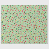 Merry Christmas Schattige Doodle Whimsical Pattern Cadeaupapier (Vlak)