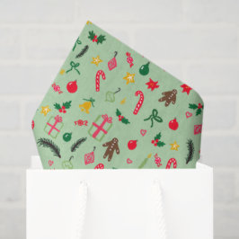 Merry Christmas Schattige Doodle Whimsical Pattern Tissuepapier