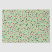 Merry Christmas Schattige Doodle Whimsical Pattern Tissuepapier (Voorkant)