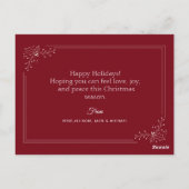 Merry Christmas schattige gepersonaliseerde fotoka Briefkaart (Achterkant)