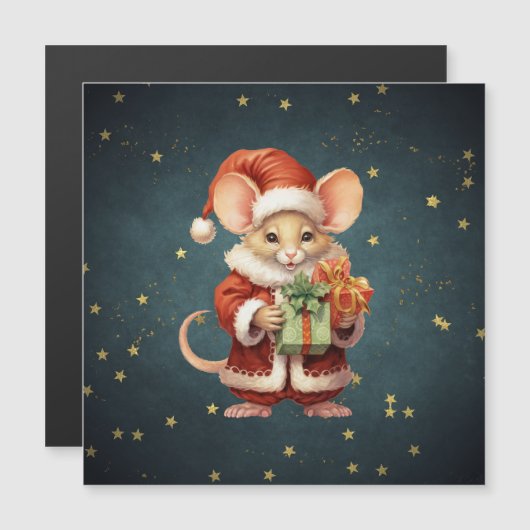 Merry Christmas Schattige Mouse (Voorkant / Achterkant)